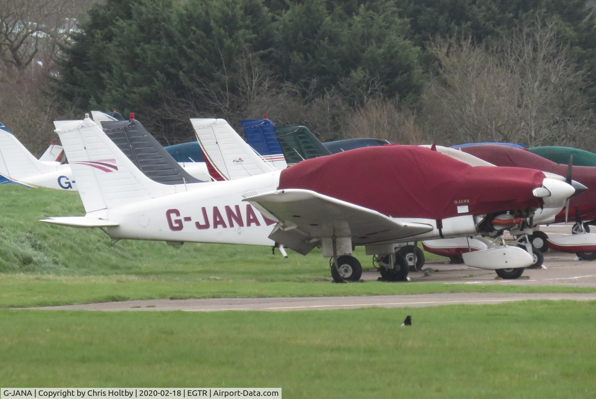 G-JANA, 1979 Piper PA-28-181 Cherokee Archer II C/N 28-7990483, Parked and covered at Elstree
