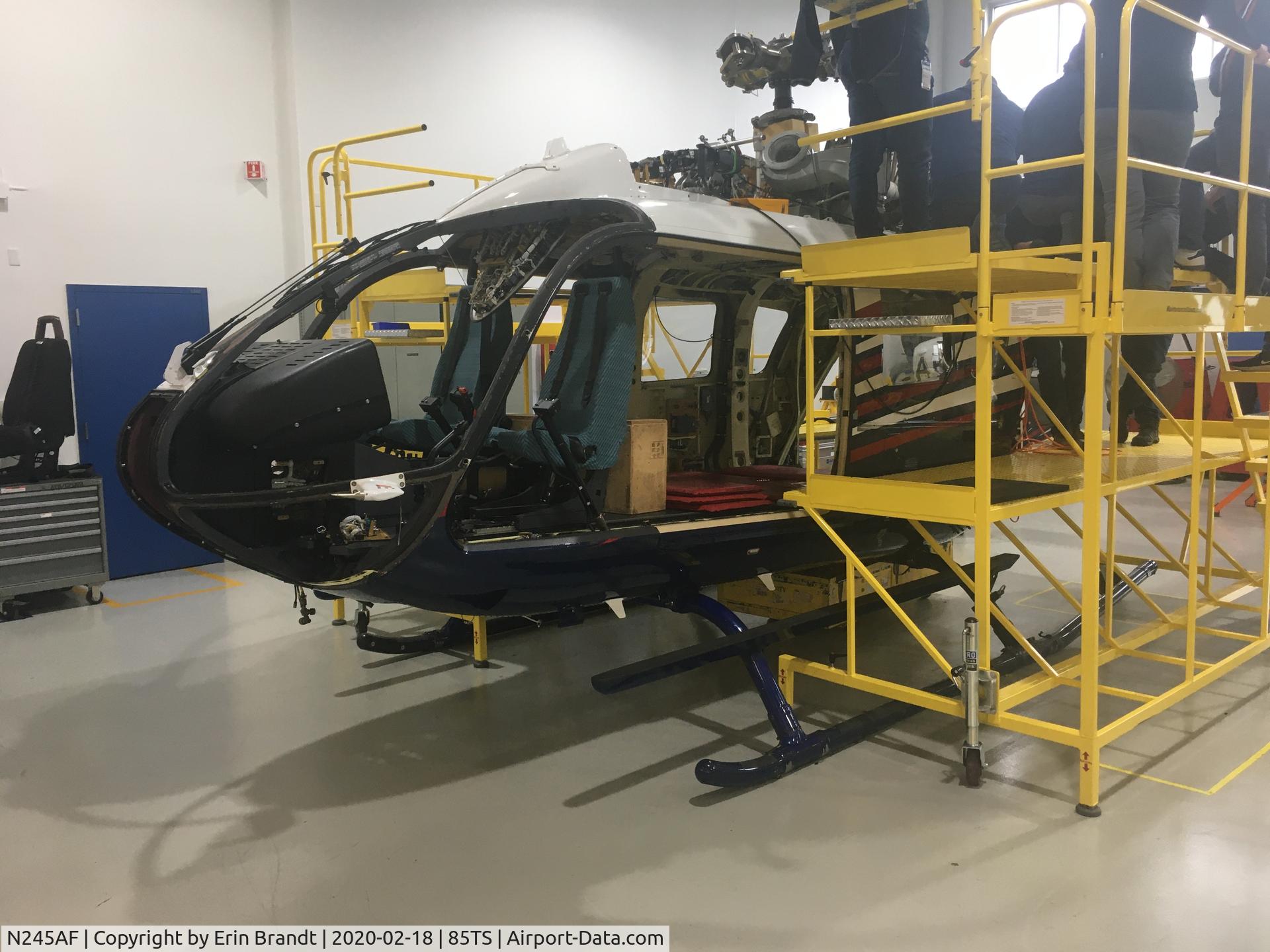 N245AF, Eurocopter-Kawasaki EC-145 (BK-117C-2) C/N 9322, Has been the factory trainer since 2012 at the Airbus Helicopter HQ, in Grand Prairie, Texas.