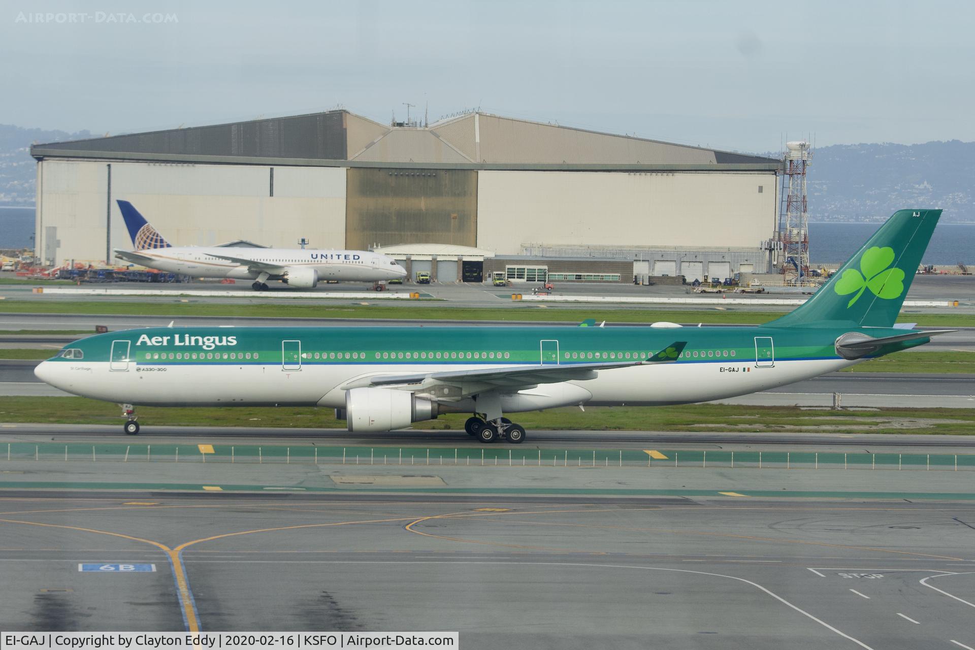 EI-GAJ, 2017 Airbus A330-302 C/N 1791, Picture taken from observation deck terminal 2. SFO. 2020.