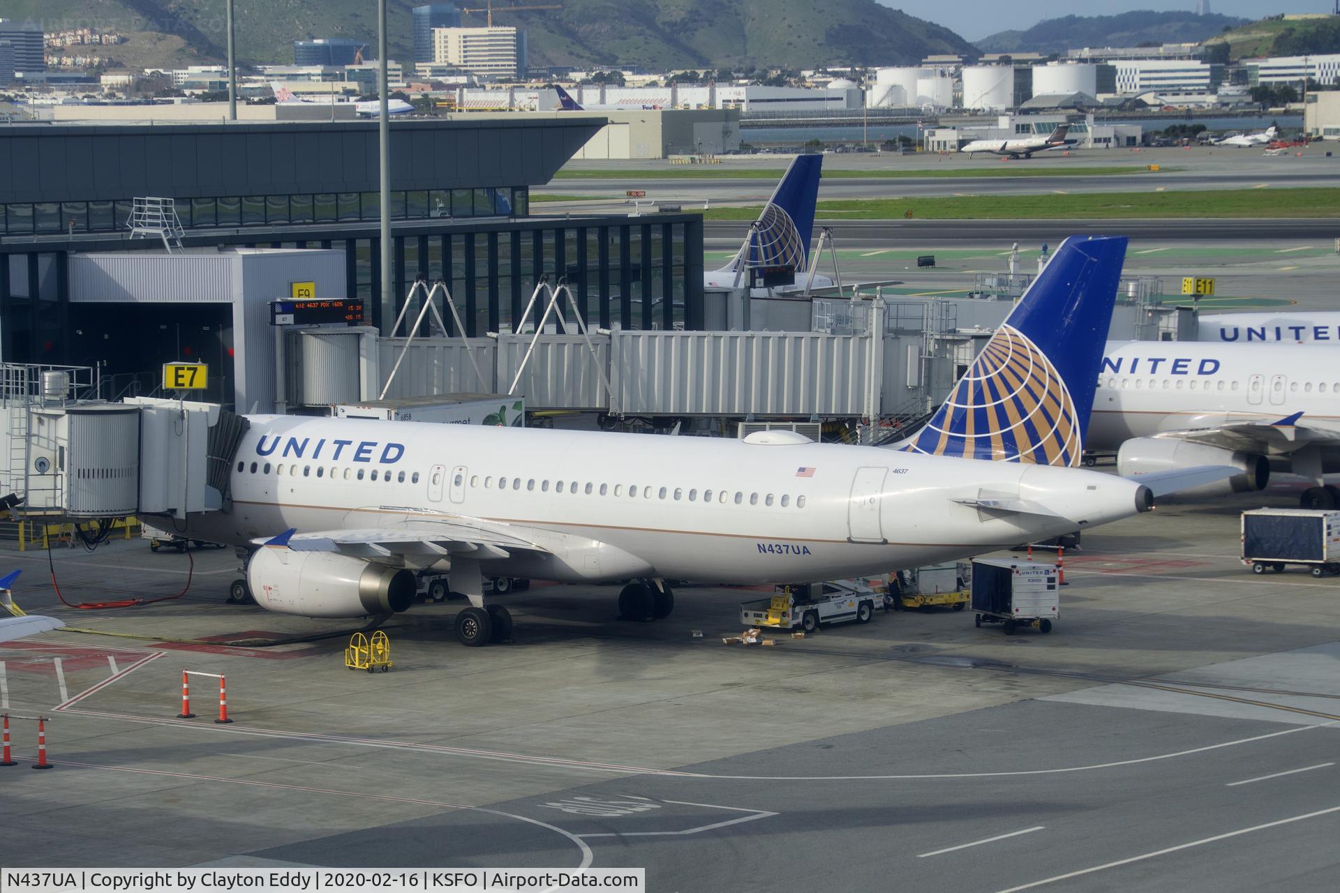 N437UA, 1997 Airbus A320-232 C/N 655, Sky Terrace SFO 2020.