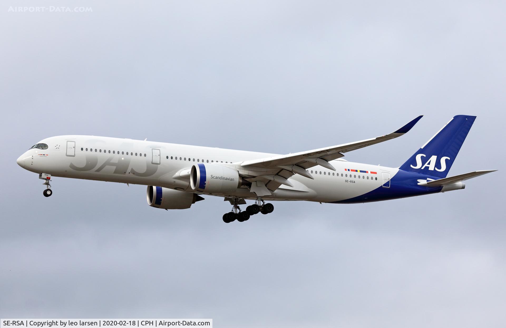SE-RSA, 2019 Airbus A350-941 C/N 358, Copenhagen 18.2.2020 L/D R-22L