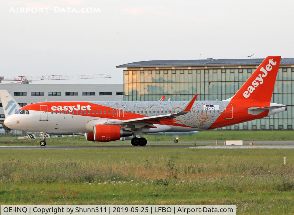OE-INQ, 2015 Airbus A320-214 C/N 6837, Lining up rwy 32R for departure in special 20th years c/s