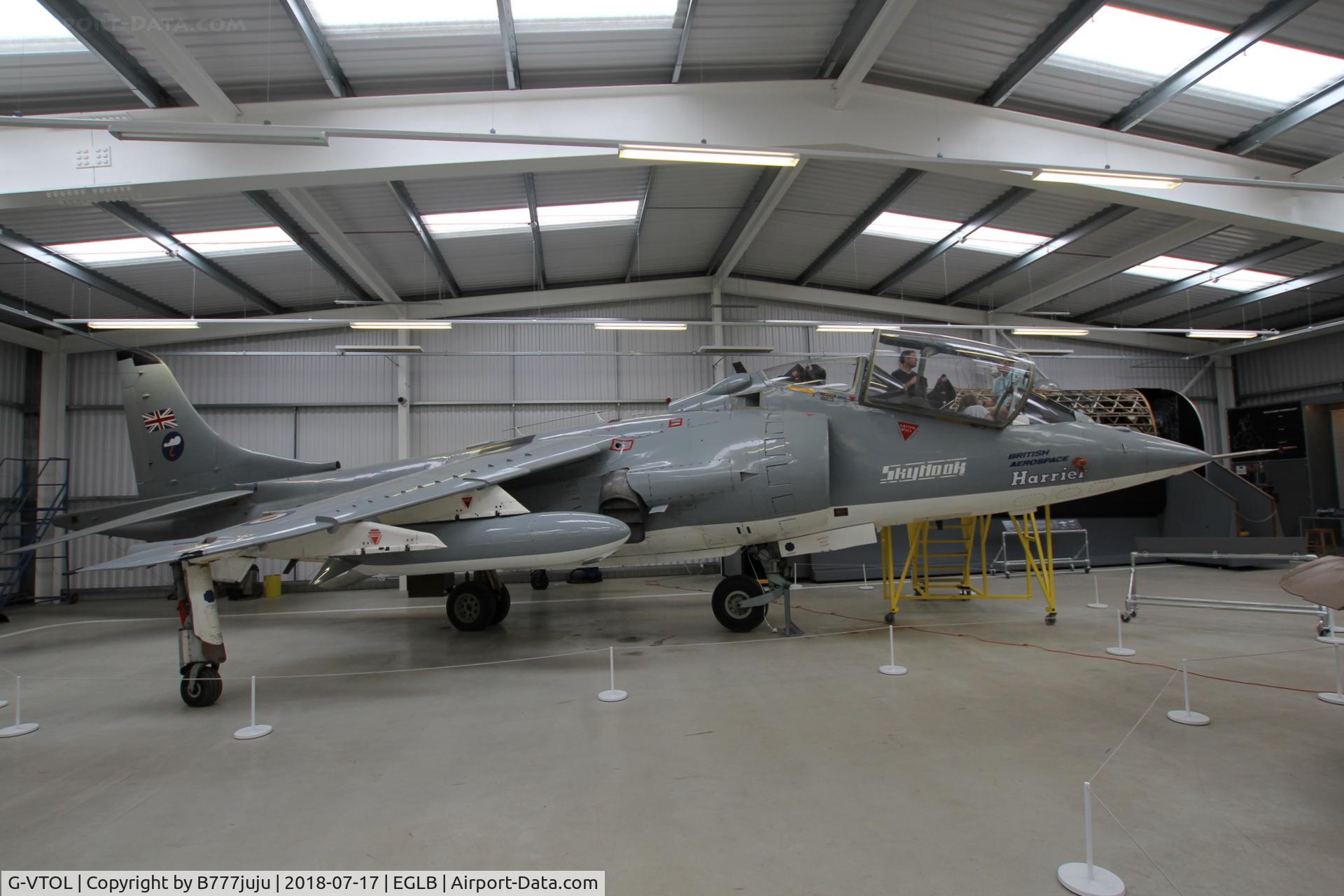 G-VTOL, 1970 Hawker Siddeley Harrier T.52 C/N B3-41H-735795, at Brookland Museum
