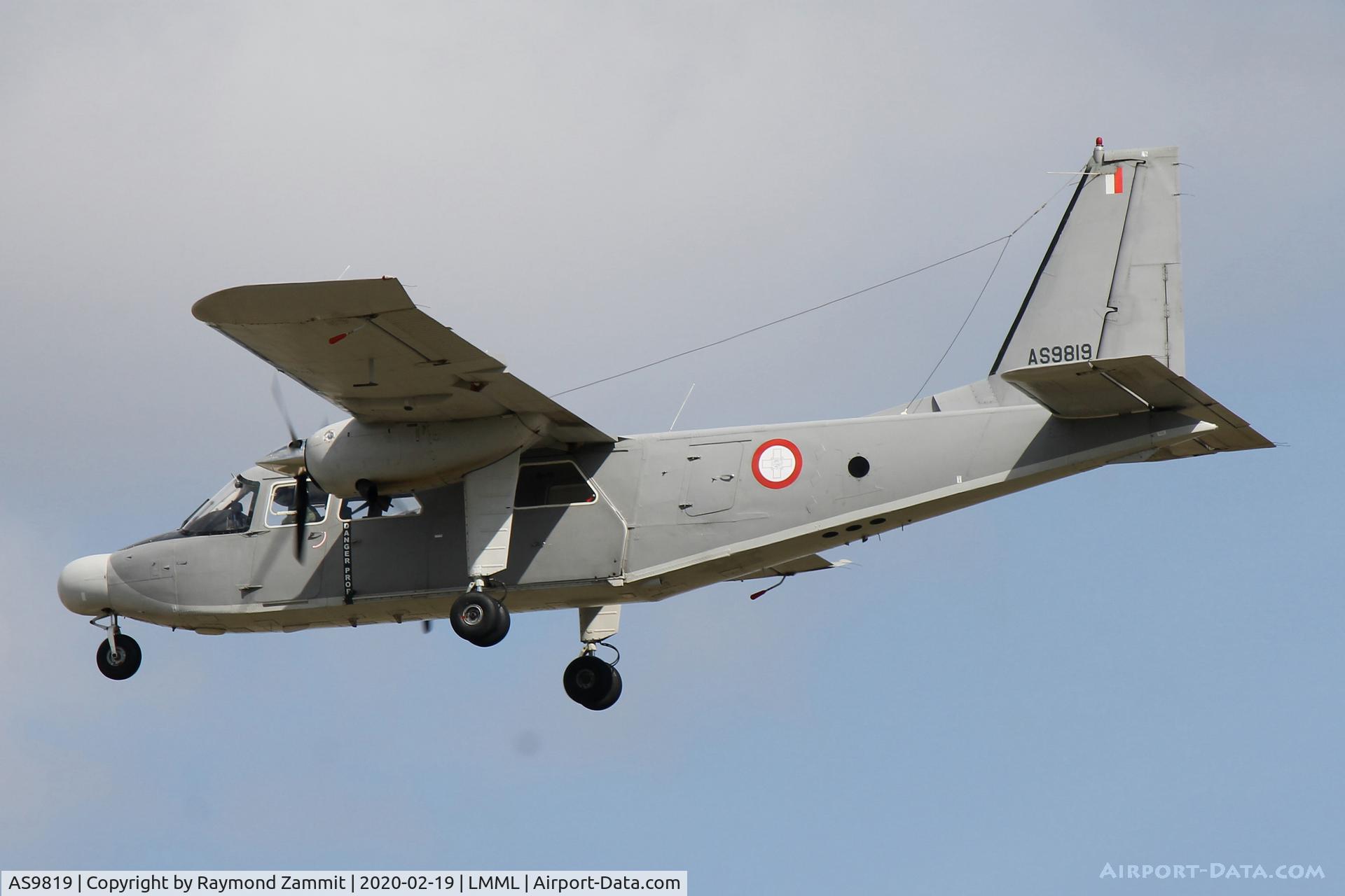 AS9819, 1982 Pilatus Britten-Norman BN-2B-26 Islander C/N 2156, Pilatus Britten-Norman BN.26 Islander AS9819 Armed Forces of Malta