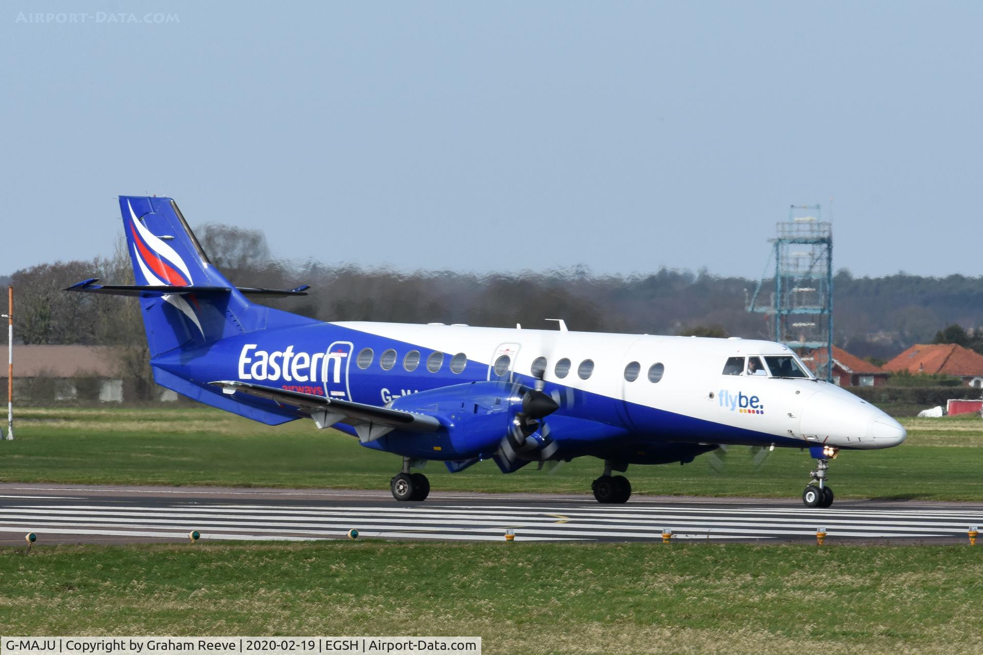G-MAJU, 1995 British Aerospace Jetstream 41 C/N 41071, About to depart from Norwich.