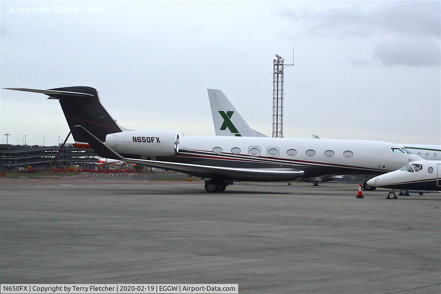 N650FX, 2017 Gulfstream Aerospace G-VI (G650) C/N 6268, At Luton
