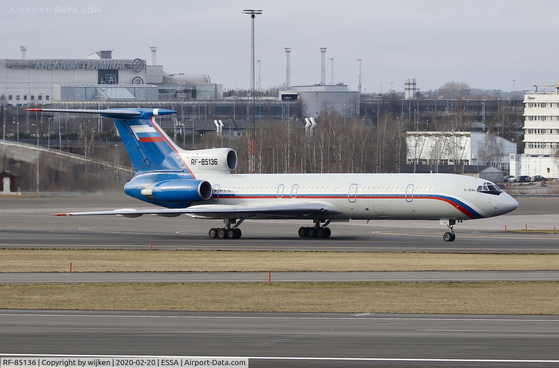 RF-85136, 2012 Tupolev Tu-154M C/N Not found RF-85136, Taxiway W