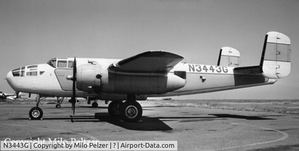 N3443G, North American TB-25J Mitchell C/N 108-33745 (44-30470), My Uncle Roger Lopez, was the sole occupant/pilot of this aircraft when it crashed 8/9/1970