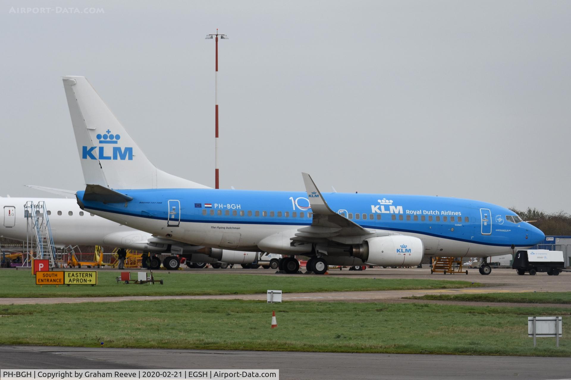 PH-BGH, 2009 Boeing 737-7K2 C/N 38053, Parked at Norwich.
