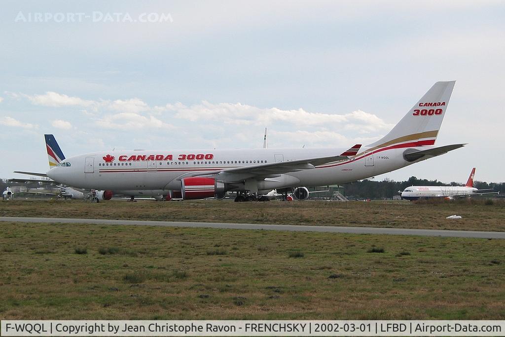 F-WQQL, 1999 Airbus A330-202 C/N 272, Canada 3000 Airlines (ILFC)