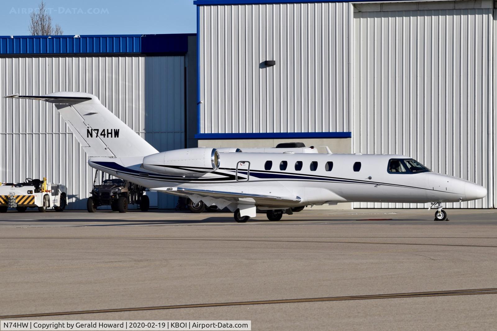 N74HW, 2015 Cessna 525C CitationJet CJ4 C/N 525C-0174, Parked on the north GA ramp.