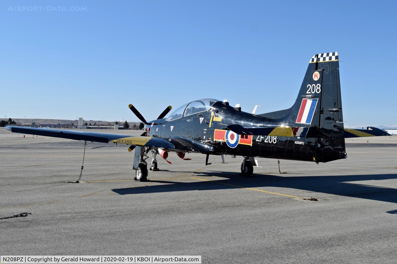 N208PZ, 1989 Short S-312 Tucano T1 C/N S034/T33, Parked on the north GA ramp.