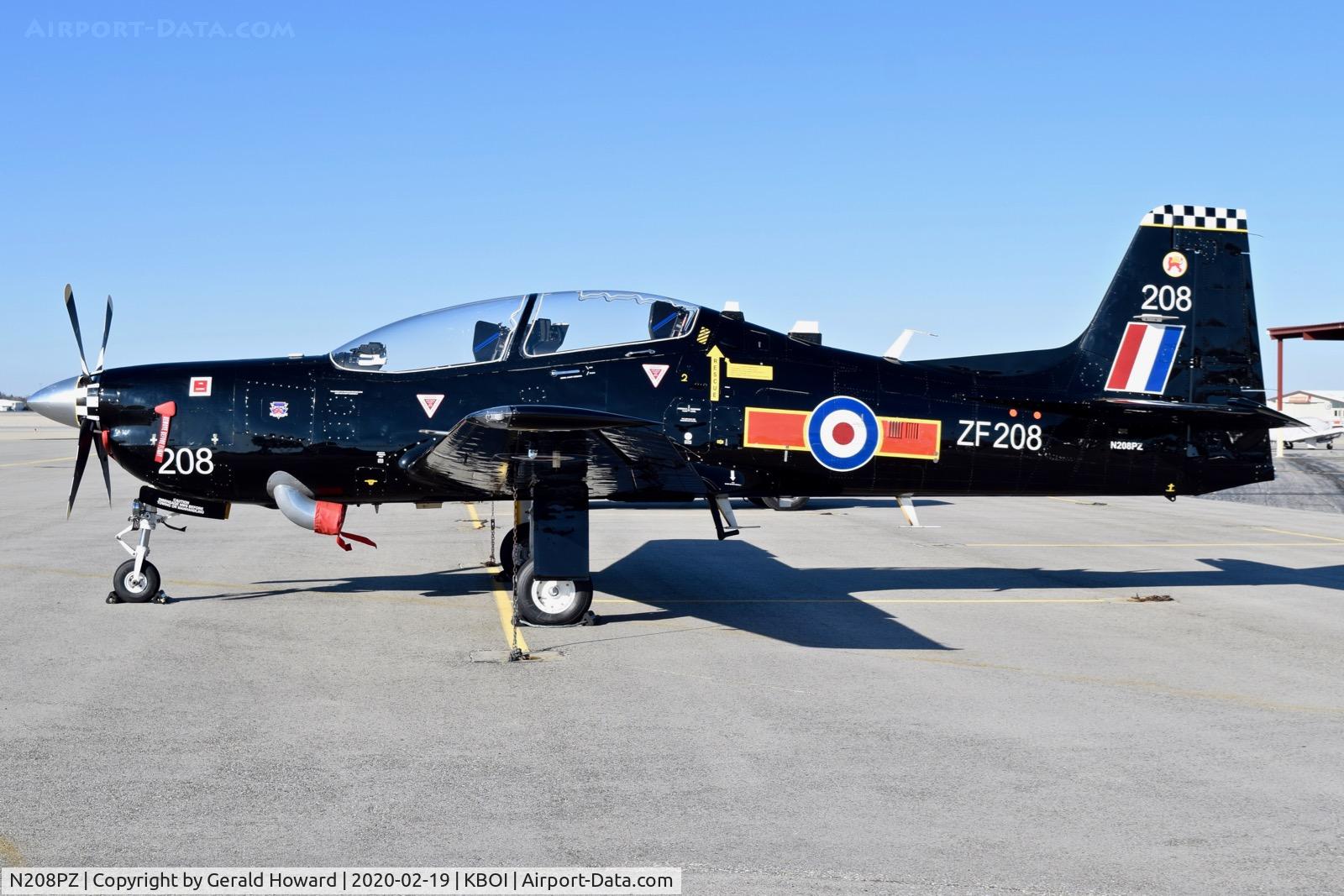N208PZ, 1989 Short S-312 Tucano T1 C/N S034/T33, Parked on the north GA ramp.