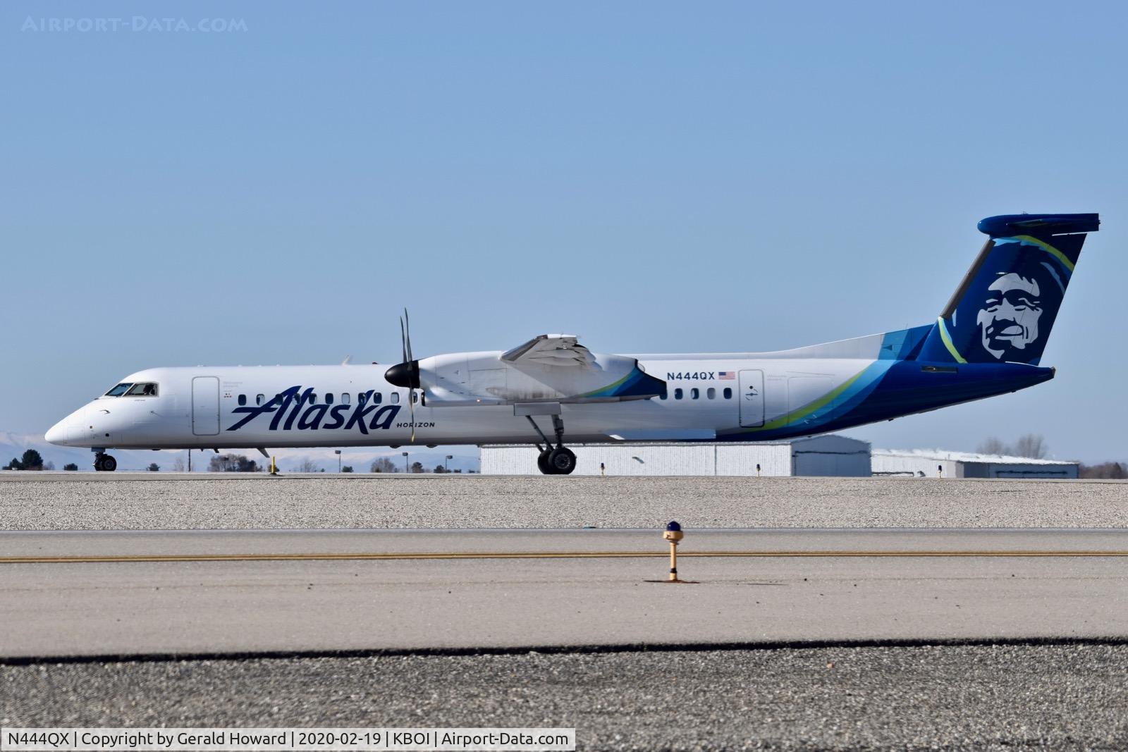 N444QX, 2010 Bombardier DHC-8-402 Dash 8 C/N 4355, Starting take off roll on 10L.