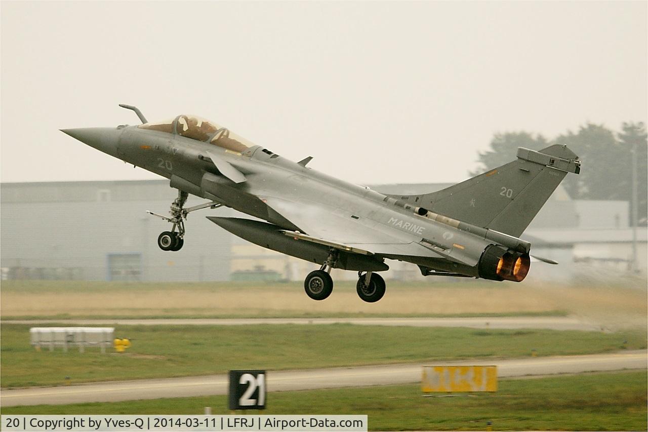 20, Dassault Rafale M C/N 20, Dassault Rafale M, Take off rwy 08, Landivisiau naval air base (LFRJ)