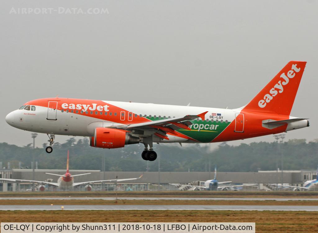 OE-LQY, 2008 Airbus A319-111 C/N 3683, Landing rwy 14L with Europcar c/s and 'Keri Emerton' nicname...