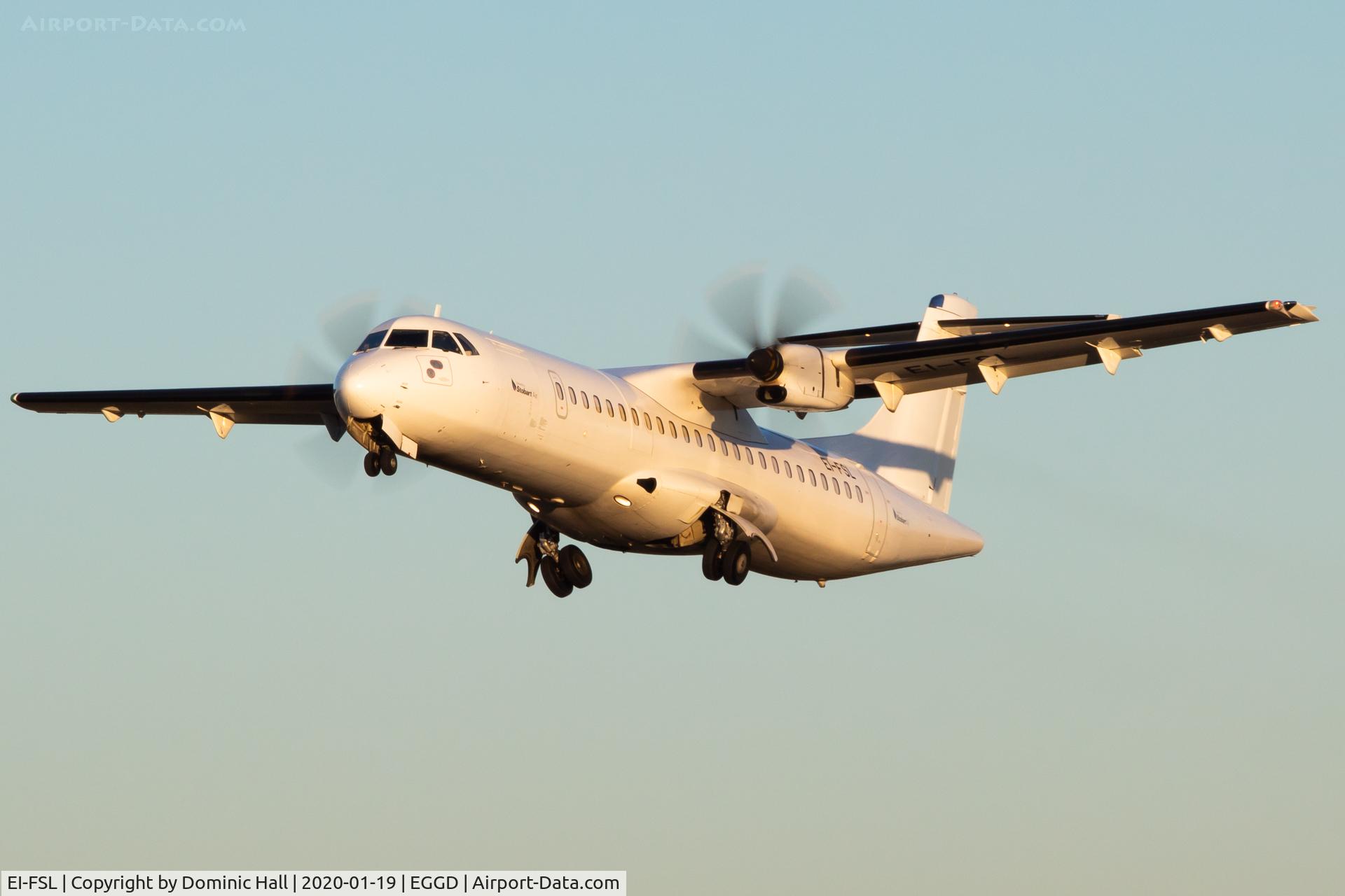 EI-FSL, 2016 ATR 72-212A C/N 1339, BRS 19/01/20