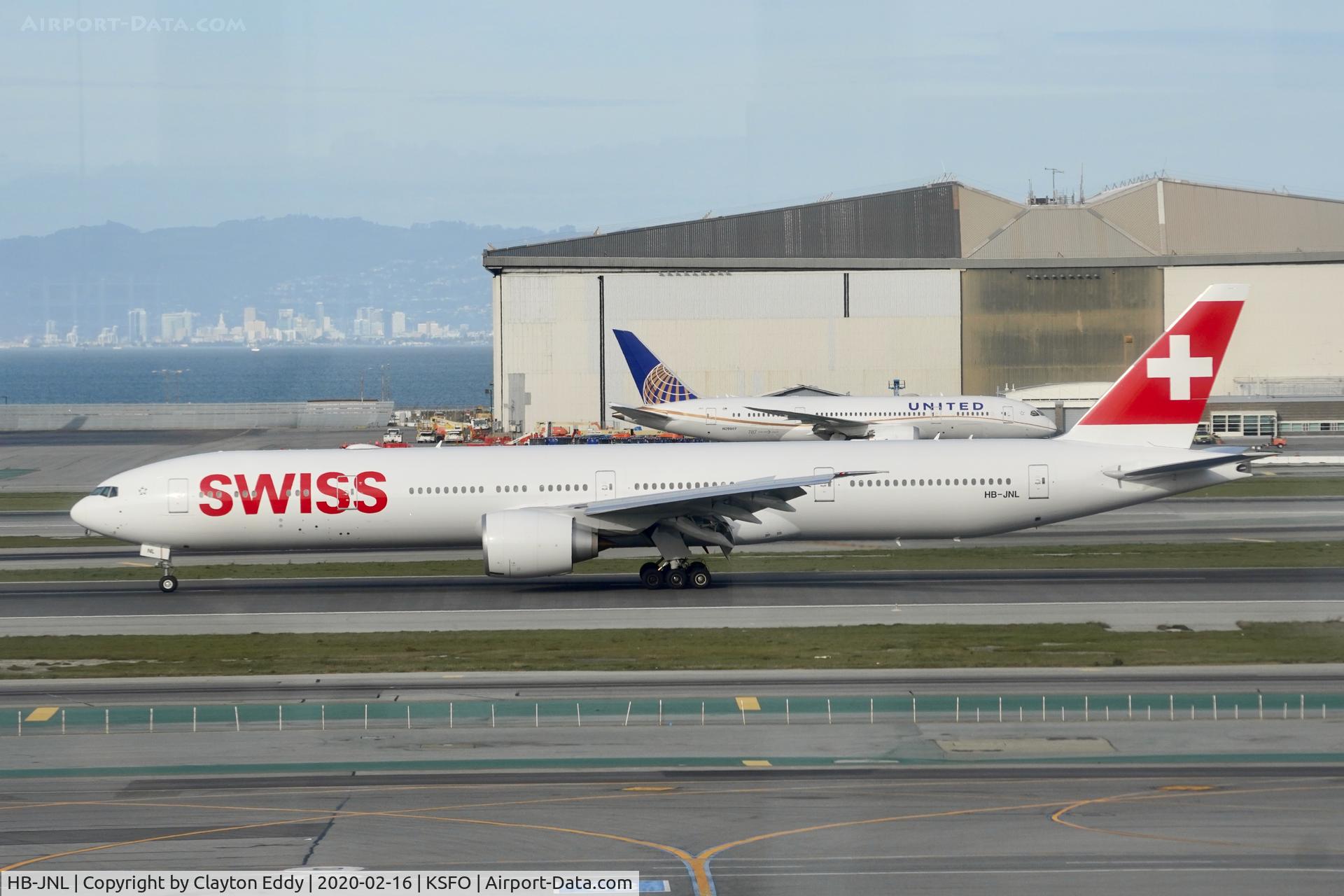 HB-JNL, 2019 Boeing 777-300/ER C/N 66092, Sky Terrace SFO 2020.