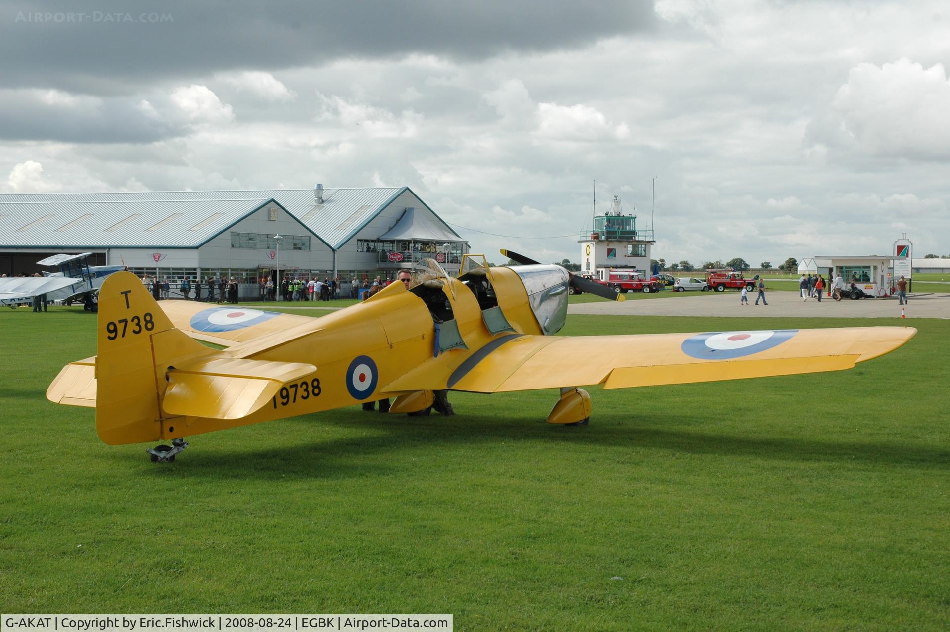 G-AKAT, 1940 Miles M14A Hawk Trainer 3 C/N 2005, 5. Sywell Airshow 24 Aug 2008