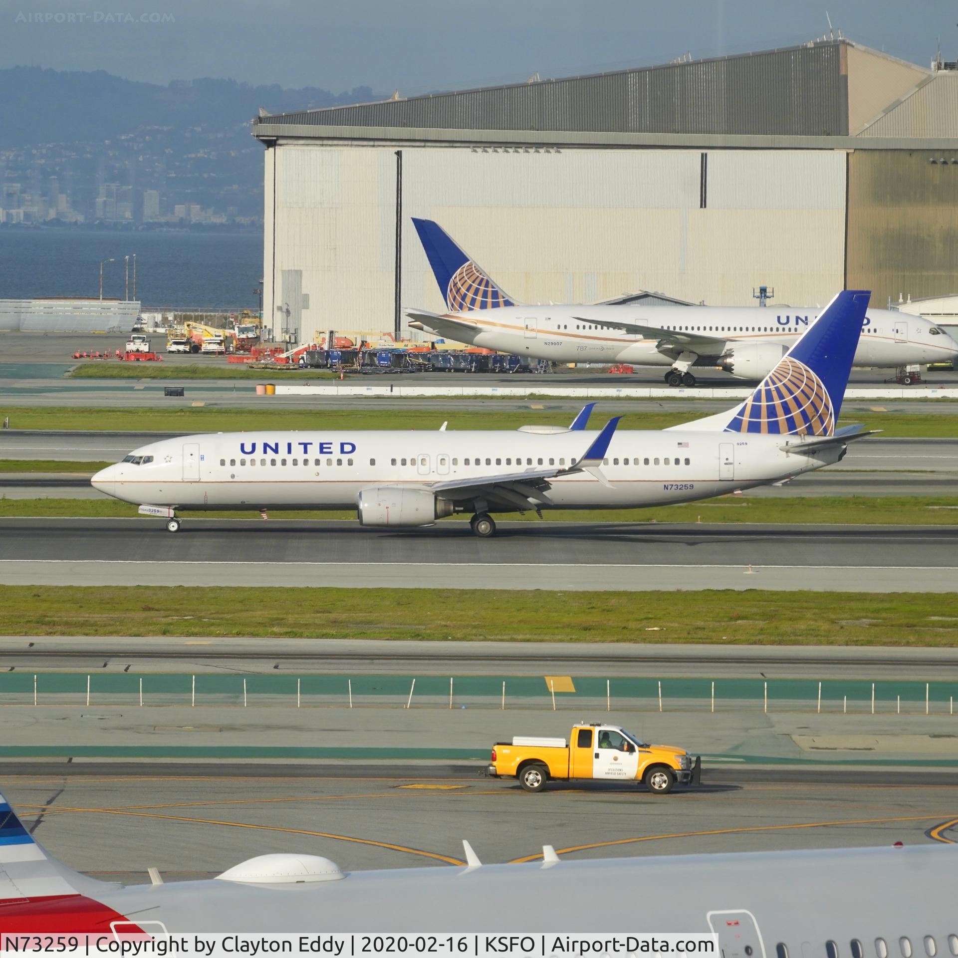 N73259, 2001 Boeing 737-824 C/N 30803, Sky Terrace SFO 2020.