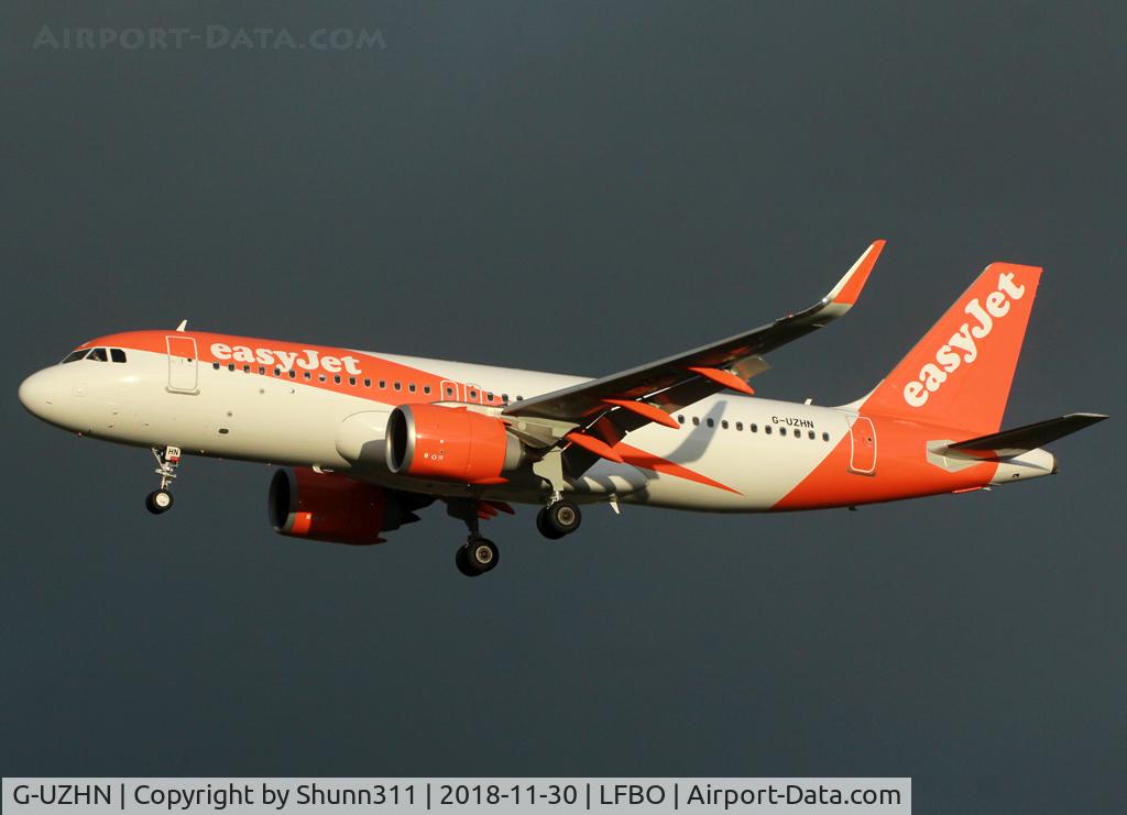 G-UZHN, 2018 Airbus A320-251N C/N 8409, Landing rwy 32L