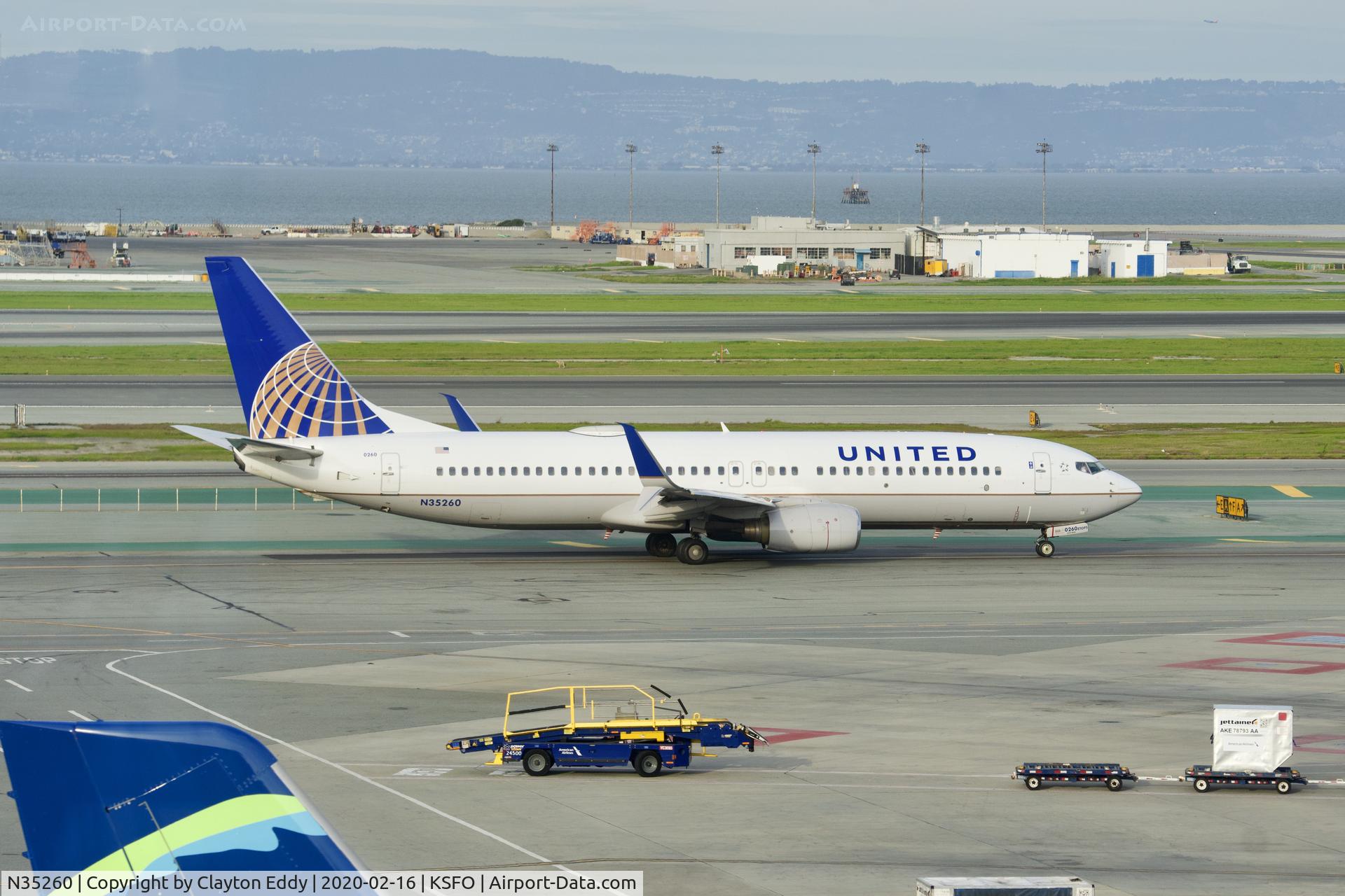N35260, 2001 Boeing 737-824 C/N 30855, Sky Terrace SFO 2020.