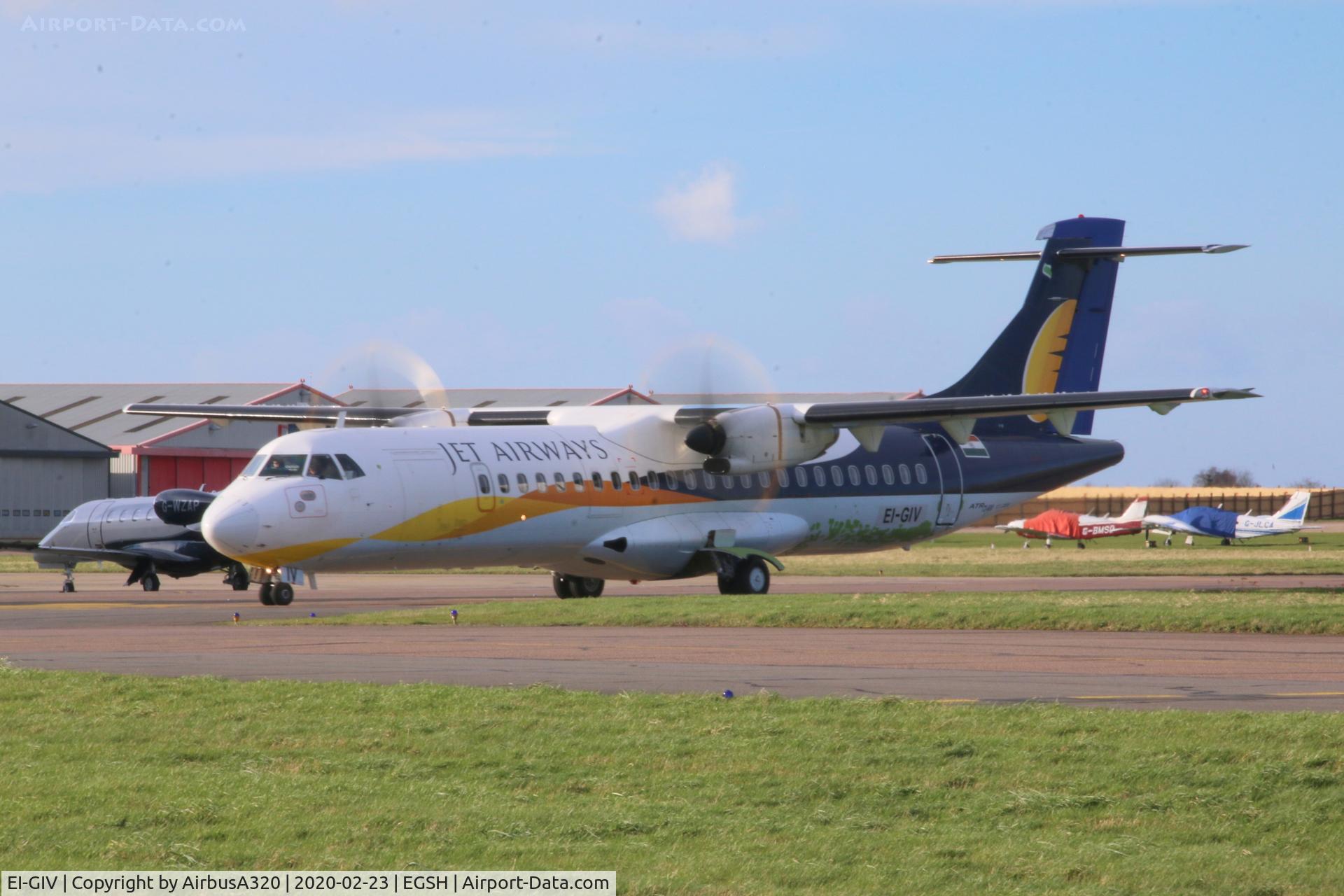 EI-GIV, 2012 ATR 72-600 (72-212A) C/N 1056, Arriving at Norwich