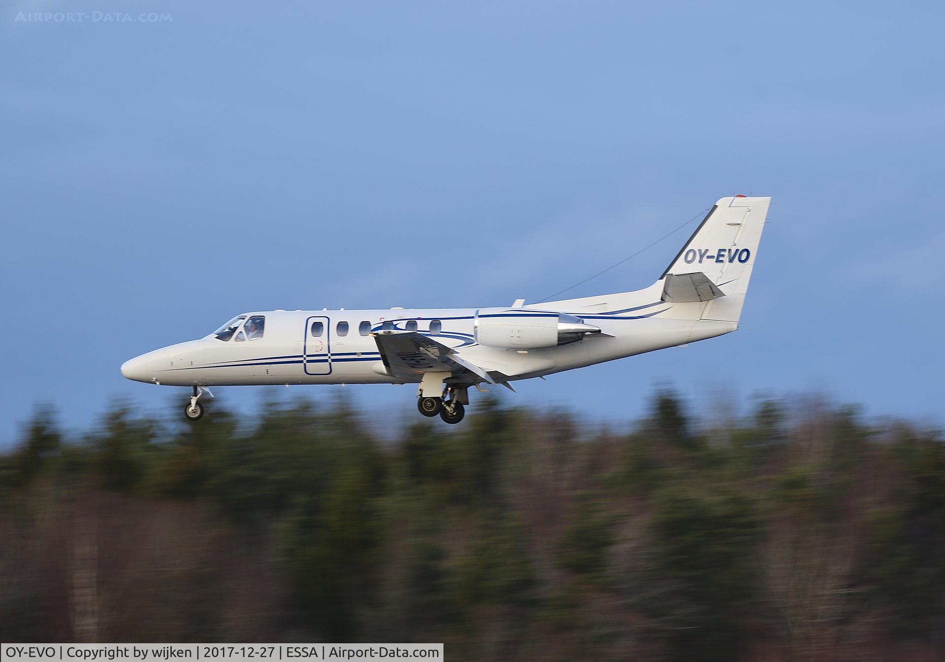 OY-EVO, 2003 Cessna 550 Citation Bravo C/N 550-1050, RWY 26