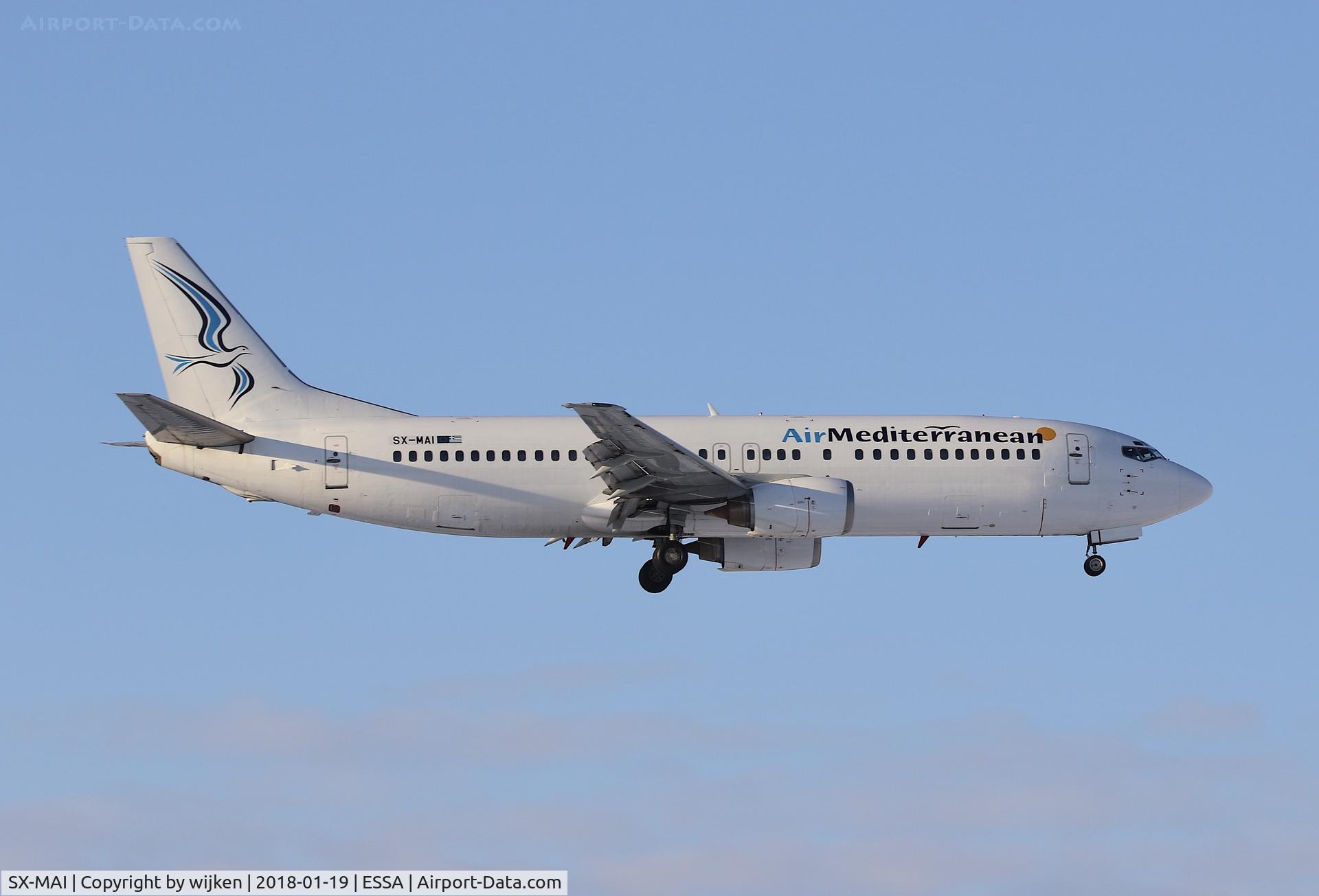SX-MAI, 1990 Boeing 737-4K5 C/N 24901, RWY 01L