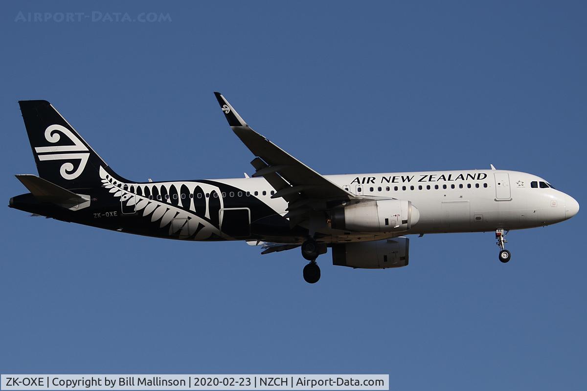 ZK-OXE, 2014 Airbus A320-232 C/N 5993, from AKL