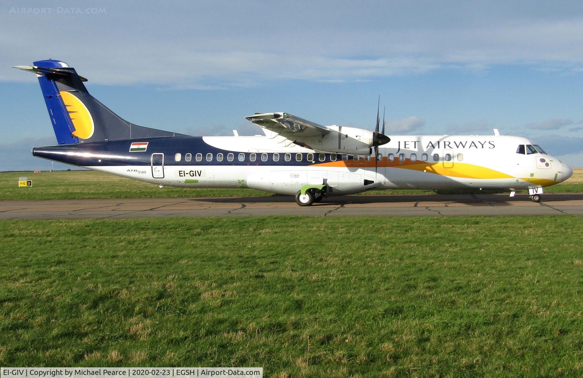 EI-GIV, 2012 ATR 72-600 (72-212A) C/N 1056, Arriving from Ljubljana (LJU) for respray by Air Livery. Note primer from maintenance work.