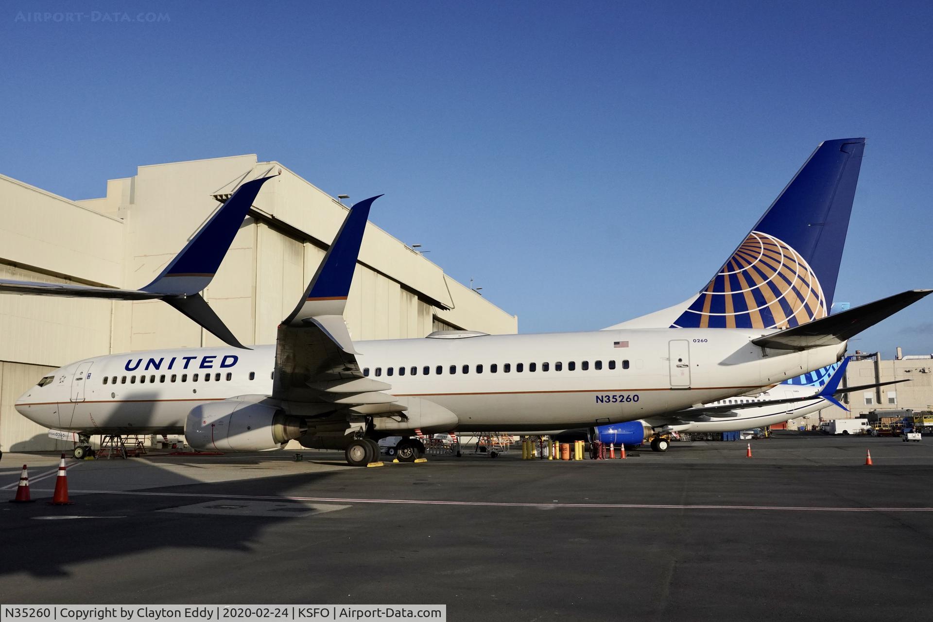 N35260, 2001 Boeing 737-824 C/N 30855, SFO 2020.
