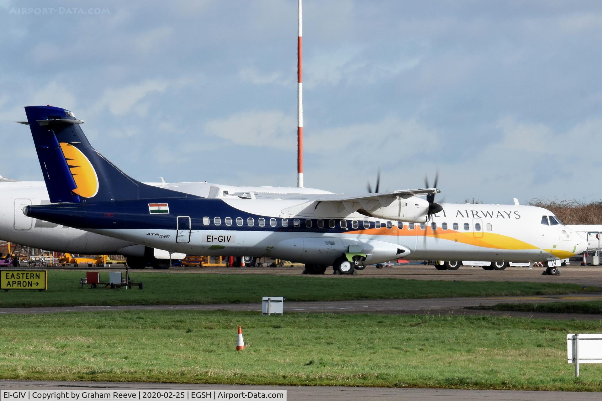 EI-GIV, 2012 ATR 72-600 (72-212A) C/N 1056, Parked at Norwich.