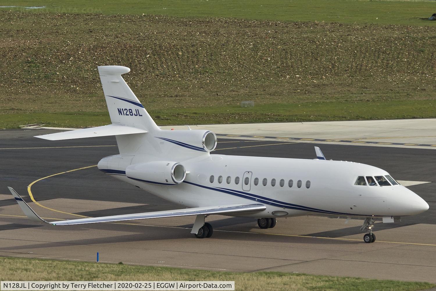 N128JL, 1999 Dassault Falcon 900EX C/N 44, At Luton