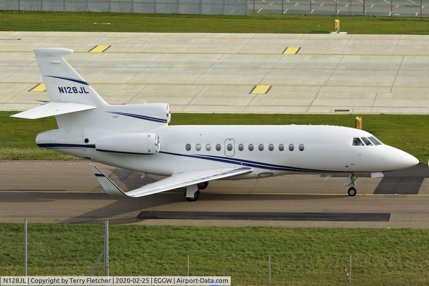 N128JL, 1999 Dassault Falcon 900EX C/N 44, at Luton