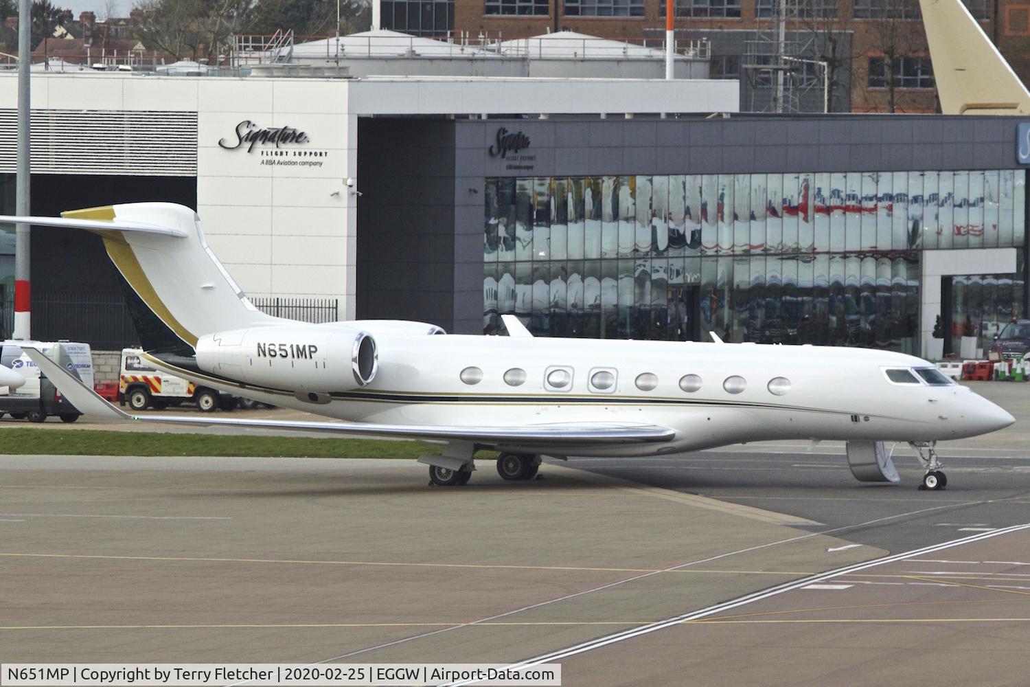N651MP, 2019 Gulfstream G-VI (G650ER) C/N 6400, at Luton