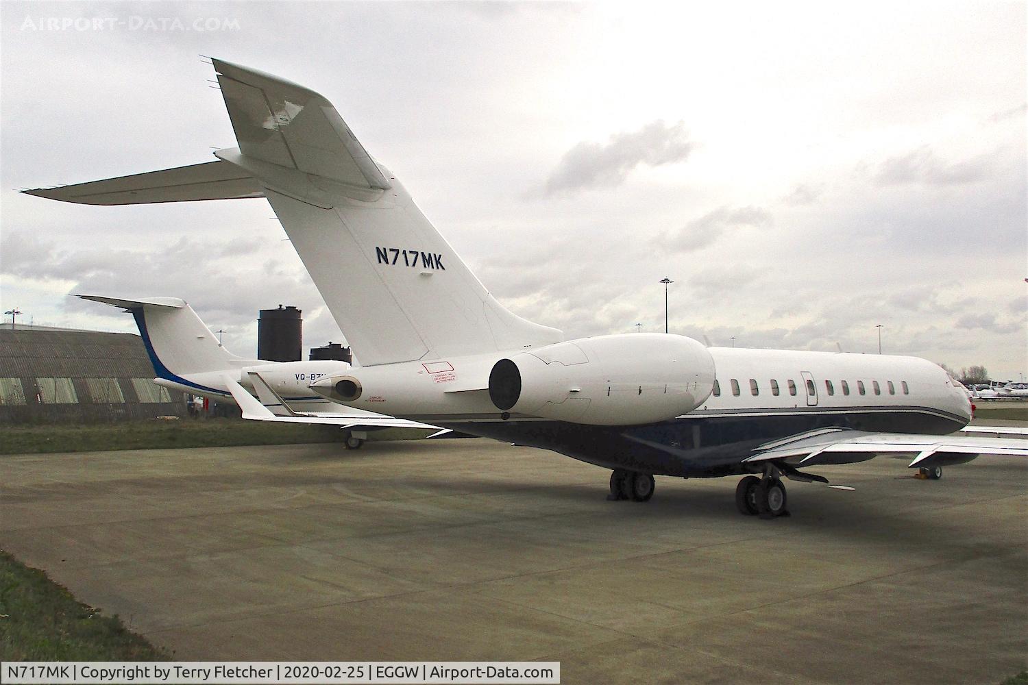 N717MK, 2004 Bombardier BD-700-1A11 Global 5000 C/N 9155, At Luton