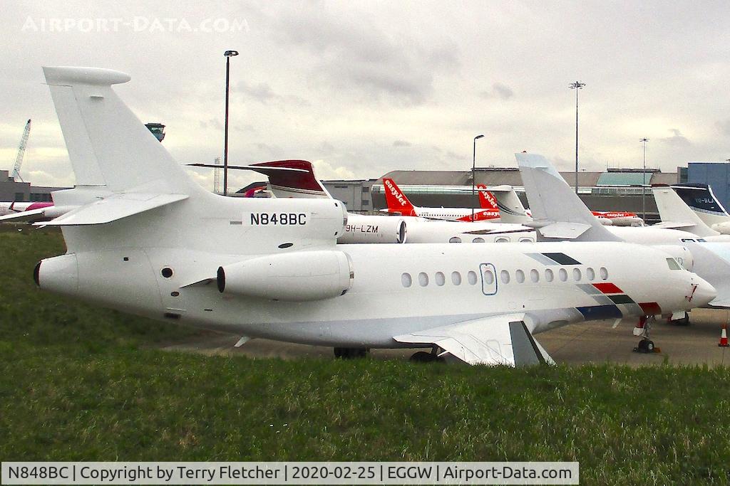 N848BC, 2011 Dassault Falcon 7X C/N 108, At Luton