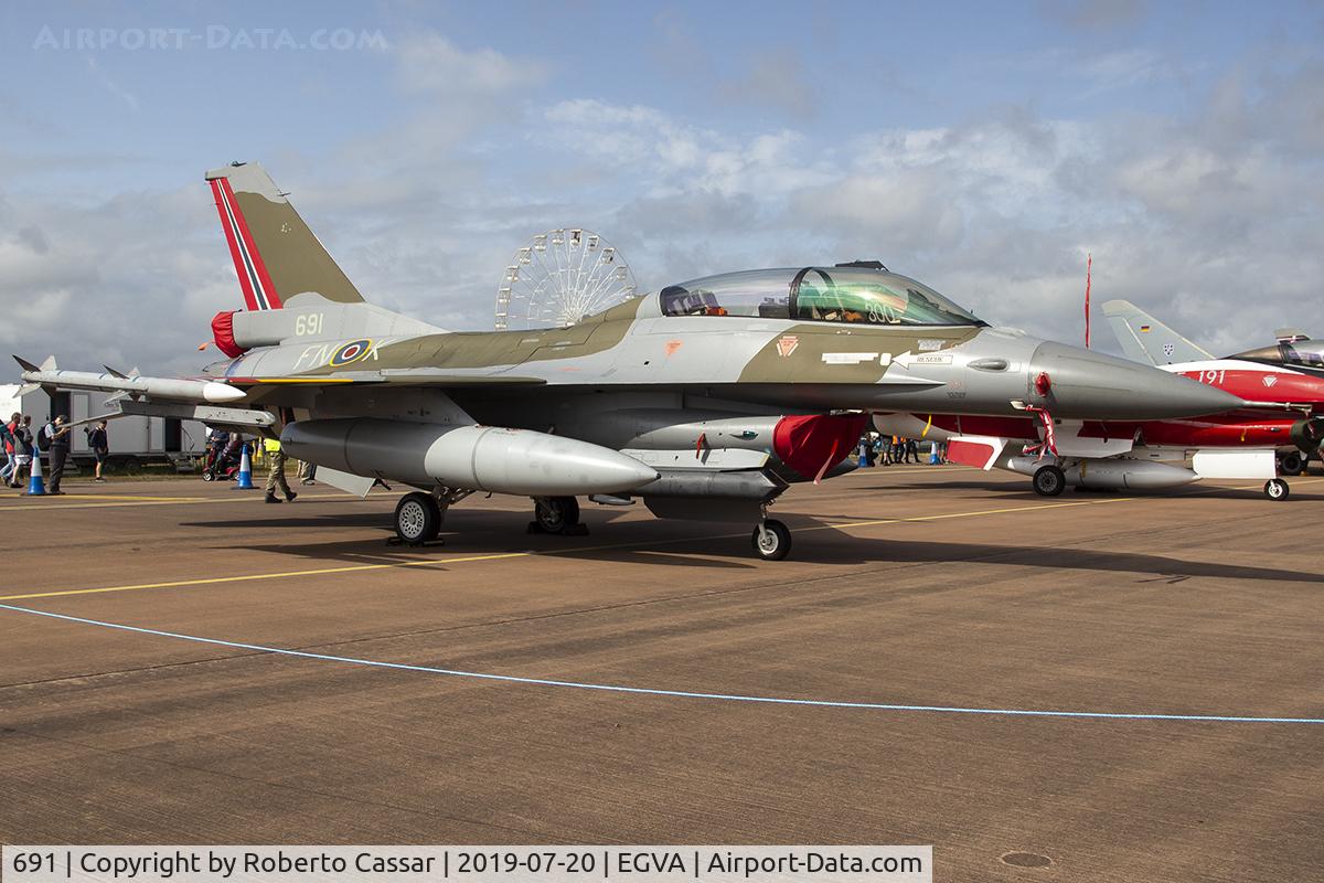 691, 1980 Fokker F-16B Fighting Falcon C/N 6L-10, RIAT19