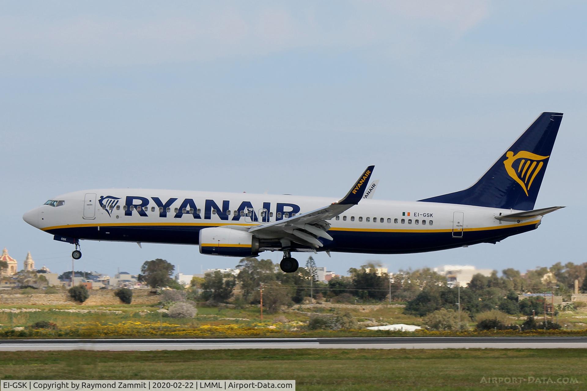 EI-GSK, 2018 Boeing 737-800 C/N 44855, B737-800 EI-GSK Ryanair