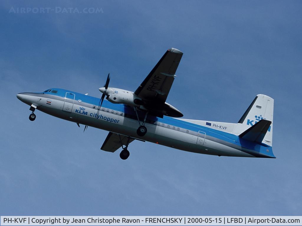 PH-KVF, 1990 Fokker 50 C/N 20207, KLM Cityhopper (Denim Air)