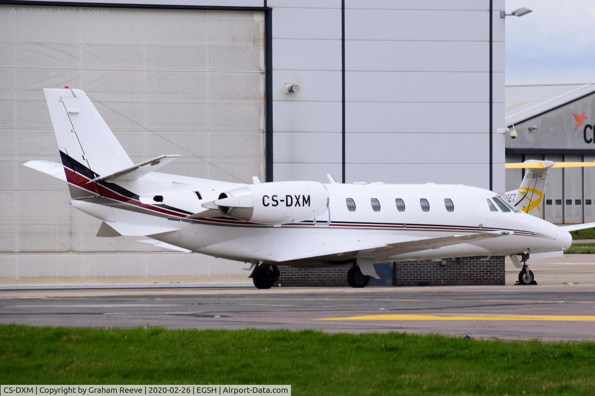CS-DXM, 2007 Cessna 560 Citation XLS C/N 560-5683, Parked at Norwich.