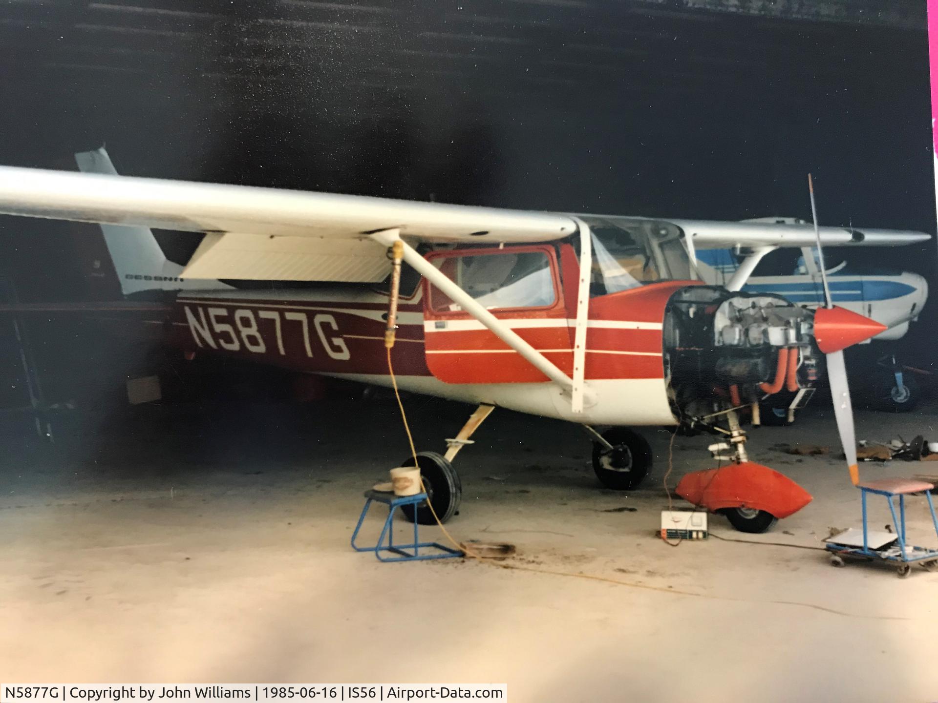N5877G, 1969 Cessna 150K C/N 15071377, Annual before sale  06/16/1985.
Timewell, IL