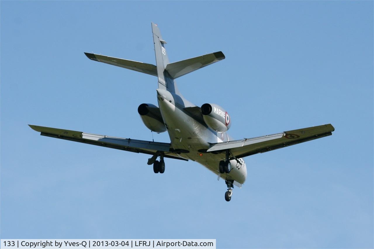 133, 1978 Dassault Falcon 10MER C/N 133, Dassault Falcon 10MER, On final rwy 26, Landivisiau Naval Air Base (LFRJ)