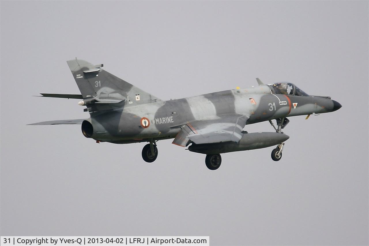 31, Dassault Super Etendard C/N 31, Dassault Super Etendard M (SEM), On final rwy 08, Landivisiau Naval Air Base (LFRJ)
