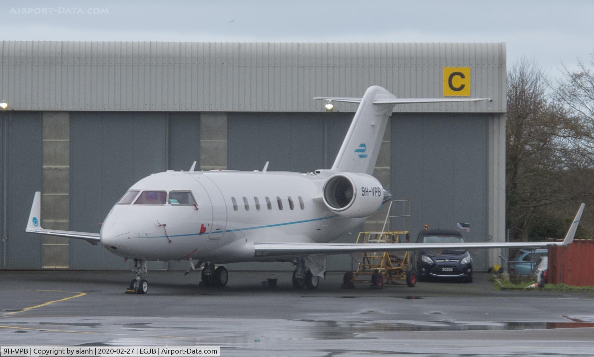 9H-VPB, 2007 Bombardier Challenger 605 (CL-600-2B16) C/N 5715, Parked at ASG, Guernsey