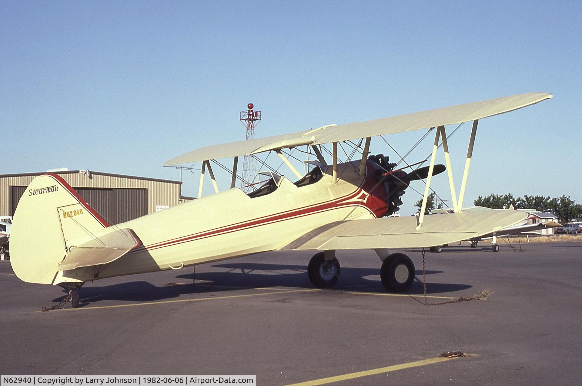 N62940, 1943 Boeing A75N1(PT17) C/N 75-4532, In Colusa, CA.