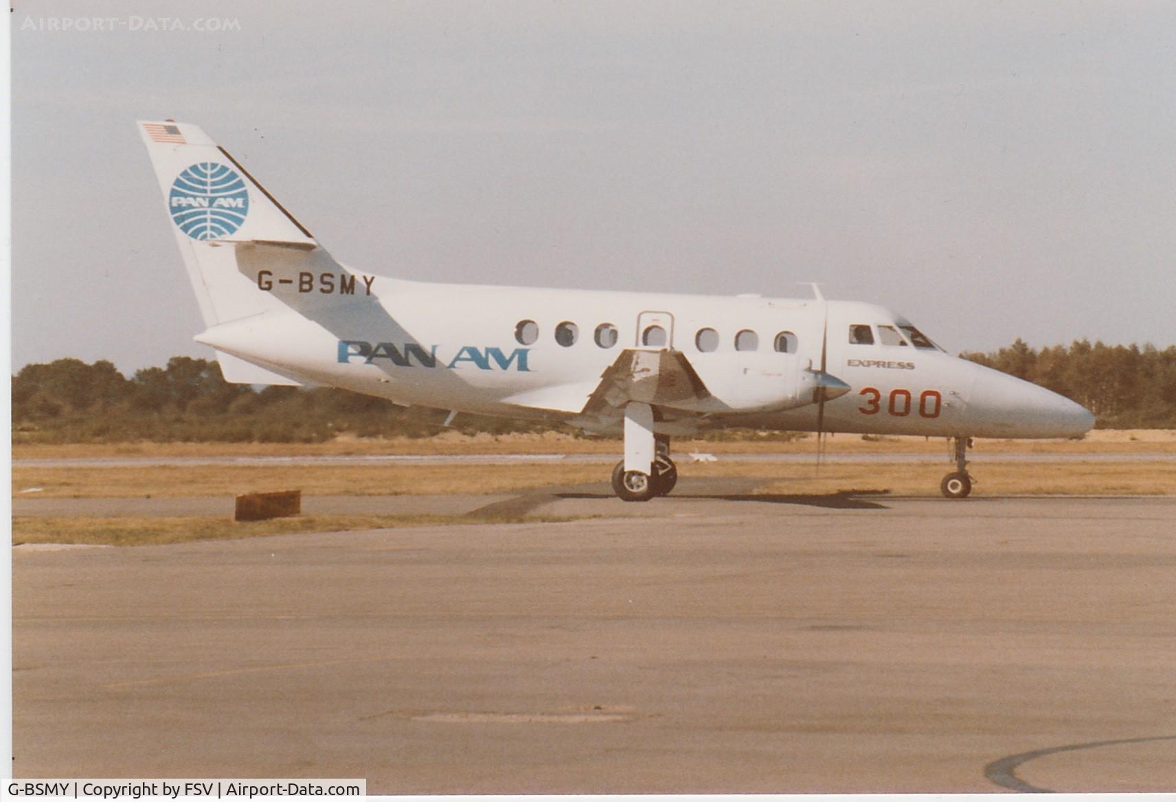 G-BSMY, 1990 British Aerospace BAe-3201 Jetstream 32 C/N 900, Date and location Unknown.  Nice to see the Pan Am name again