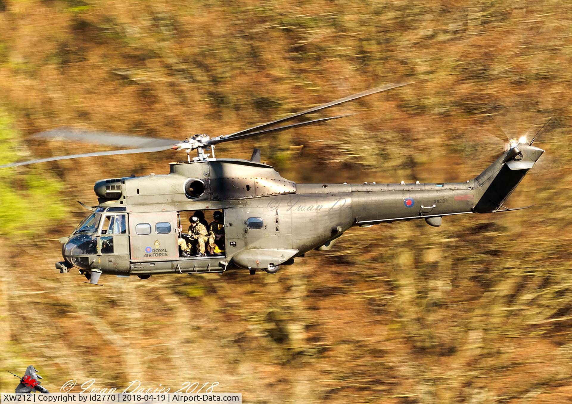 XW212, Westland Puma HC.2 C/N 1111, Seen Low Level in Wales