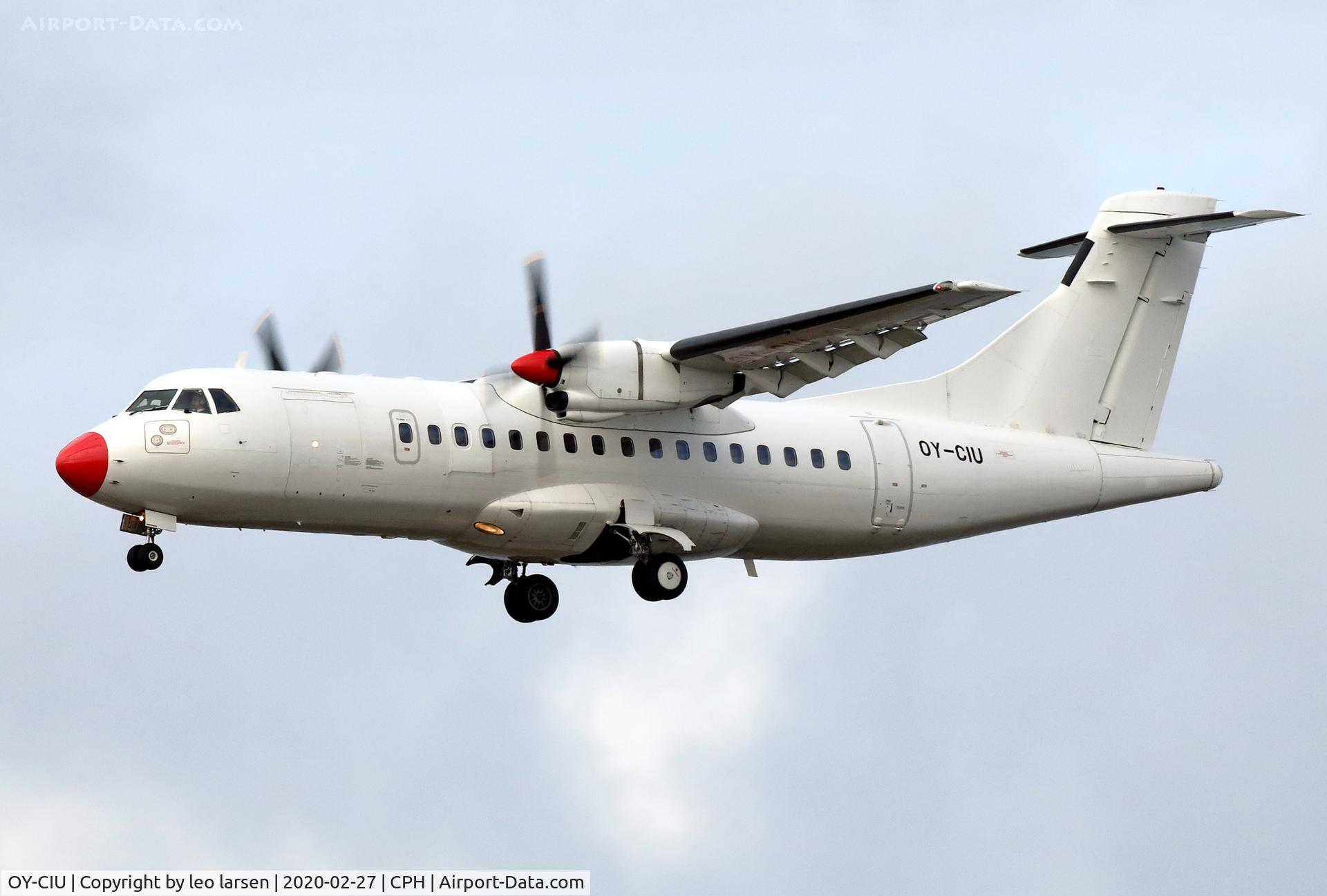 OY-CIU, 1988 ATR 42-312 C/N 112, Copenhagen 27.2.2020